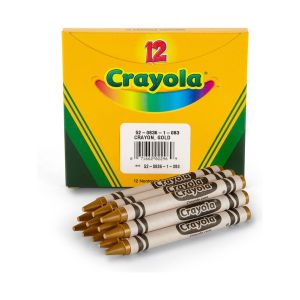 Crayola Gold Bulk Crayons, 12 Count