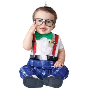 InCharacter Baby Boy s Nursery Nerd Costume White and Blue Large 18 24 Months