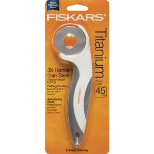 Fiskars Titanium Comfort Rotary Cutter 45mm 1 pack of 1 piece