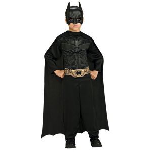 Imagine by Rubies The Dark Knight Rises Batman Childrens Action Suit with Cape and Mask Black Medium