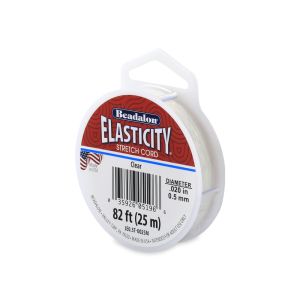 Elasticity Stretch Cord, 0.5 mm / .020 in, Clear, 25 m / 82 ft