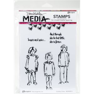 Ranger Dina Wakley Media Cling Stamps Scribbly Girlies?