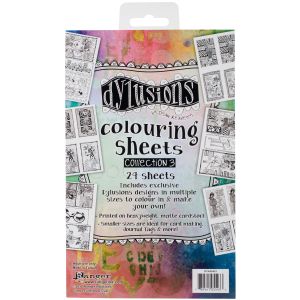 Ranger Dylusions 5 X 8 Inches Coloring Sheets