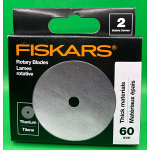Fiskars Titanium Rotary Blade 60mm 2 Pack