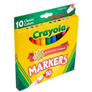 Crayola Broad Line Markers-Classic Colors - 10 Per Pkg 