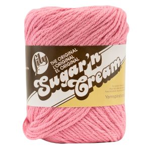Lily Sugar n Cream Yarn Solids Rose Pink 1 Pack of 1 Skein