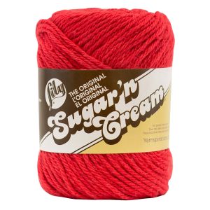 Lily Sugarn Cream Yarn SolidsRed