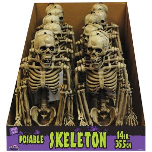 Morris 14 Inch Poseable Skeleton Decoration - 1 Piece