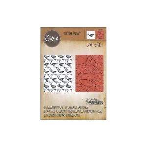 Sizzix Texture Fades Embossing Folders Paper Airplane And Dotted Lines Set