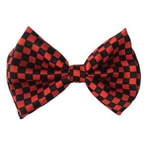 Halloween Wholesalers Bowtie Black and Red Check