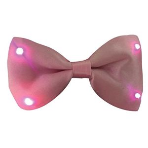 Halloween Wholesalers Light Up LED BowtiePink