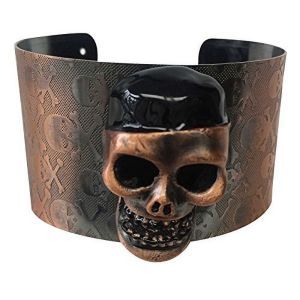 Halloween Wholesalers Metal Wristband with Skull