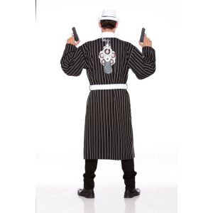 Halloween Wholesalers Stripped Robe Black and White