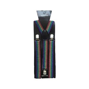 Halloween Wholesalers Suspenders Rainbow Glitter