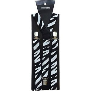 Halloween Wholesalers Zebra Print Suspenders