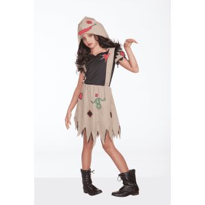 Halloween Wholesalers Voodoo Dolly Kid Costume Large 10 12 Black and Tan
