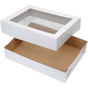 Wilton 19 x 14Inch White Cake Boxes with Windows 2Count