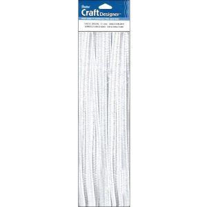 Darice Chenille Stems 6mm X 12 Inch 25Pkg White