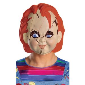 Disguise Official Childs Play Adult Chucky, Single Plastic Half Mask Costume Accessory, Multicolored, One Size