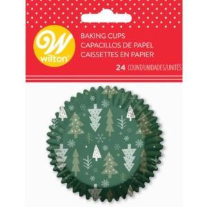 Wilton Xmas Trees Std Baking Cup 24 Count