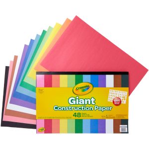 Crayola Giant Construction Paper Pad 18 X12 48 Sheets WStencil