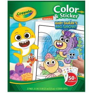 Crayola Color N' Sticker Pages -Baby Shark