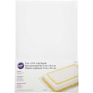 Wilton 13 x 19Inch Rectangular Cake Boards 5Piece