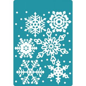 Sizzix Christmas Collection Textured Impressions Embossing Folders Falling Snowflakes