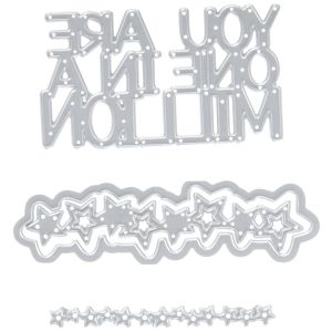 Sizzix Thinlits Die One In A Million 3 D Drop Ins Sentiment