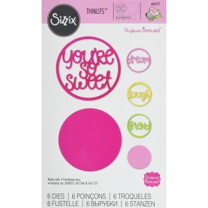 Sizzix Thinlits Dies by Stephanie Barnard Word Circles