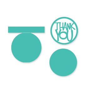 Sizzix Thinlits Die Thank You 3D Drop Ins Circle