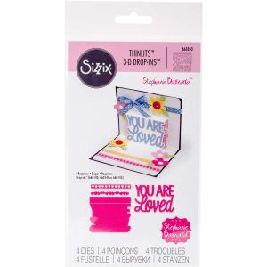 Sizzix Thinlits Dies You Are Loved 3 D Drop ins by Stephanie Barnard