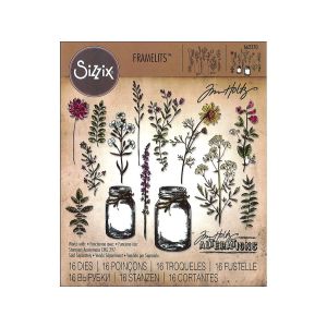 Sizzix Framelits Dies By Tim Holtz Flower Jar