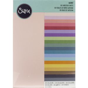 Sizzix Textured Cardstock Sheets A4 80 Per Pkg - Assorted Colors