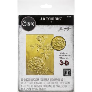 Sizzix Texture Fades Embossing Folder By Tim Holtz-Roses