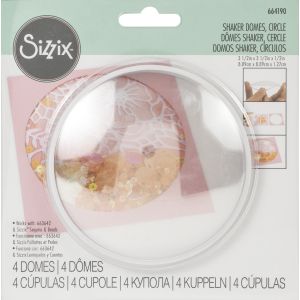 Sizzix Making Essentials Shaker Domes-Circle 3.5 inch 4 Per Pkg 