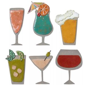 Sizzix Thinlits Dies By Tim Holtz-Happy Hour