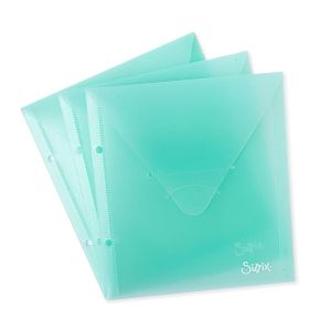 Sizzix Plastic Envelopes 3 Per Pkg - 6.875 X 5 Inch Mint Julep