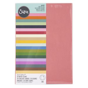 Sizzix Surfacez Cardstock Pack 8 inch X11.5 inch 80 Per Pkg -Muted 20 Colors