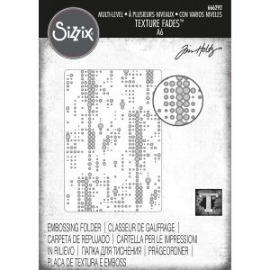 Sizzix Texture Fades Embossing Folder By Tim Holtz-Multi-Level Dotted