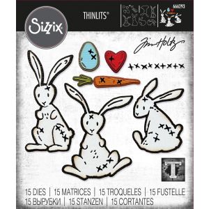 Sizzix Thinlits Dies By Tim Holtz 15 Per Pkg -Bunny Stitch