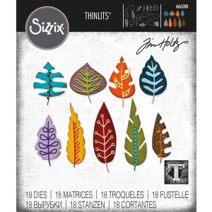Sizzix Thinlits Dies By Tim Holtz 18 Per Pkg -Artsy Leaves