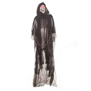 Standing Reaper Skeleton Decoration Led White And Black??