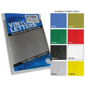 Duro Permanent Adhesive Vinyl Letters and Numbers 3 inch 160/Pkg - Blue