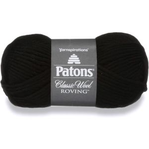 Patons Classic Wool Roving Yarn Black 1 pack of 1 Skein