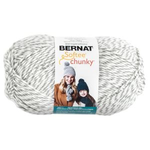 Spinrite Bernat Softee Chunky Big Ball Yarn Solids Grey Ragg Pack of 1 Skein