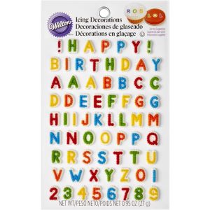 Wilton Happy Birthday Letters And Numbers Icing Decorations 68Count