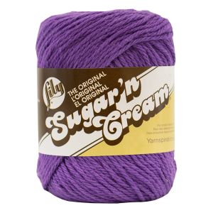Spinrite Lily Sugar n Cream Yarn Solids Black Currant 1 Pack of 1 Skein