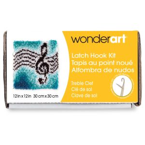 Wonderart Latch Hook Kit 12inchX12inch Treble Clef
