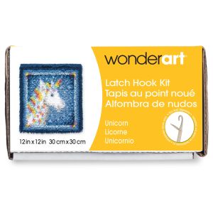Spinrite Wonderart Latch Hook Kit 12inchX12inch Unicorn